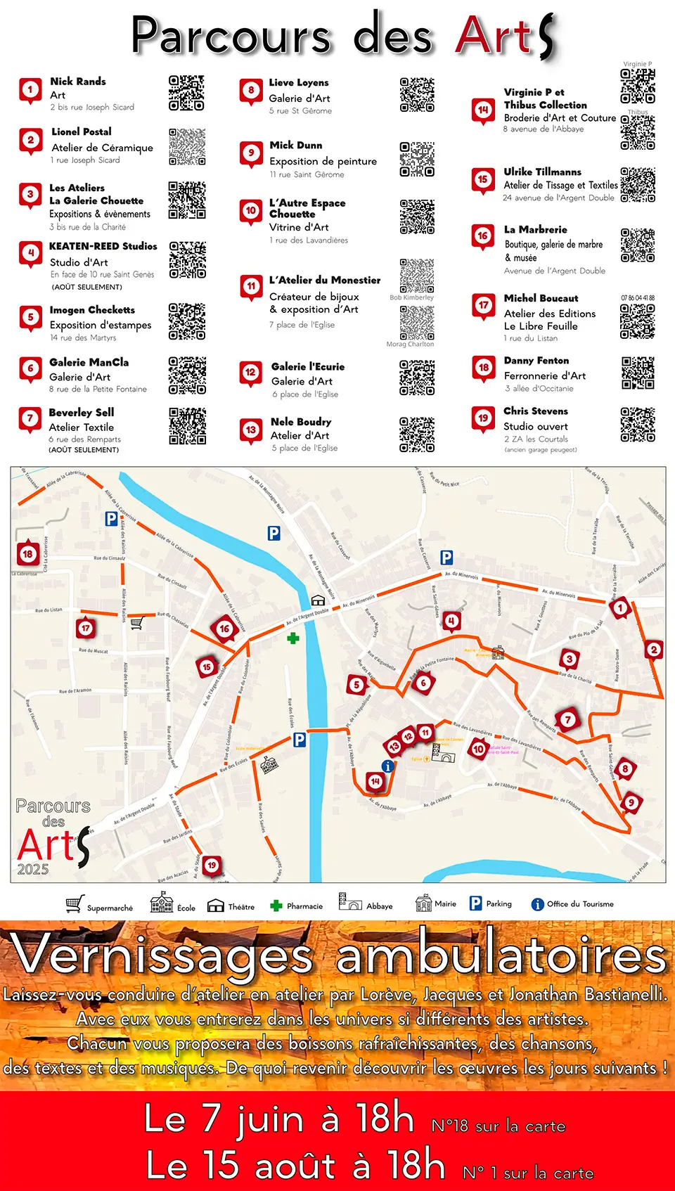 Descriptif parcours des arts et vernissage